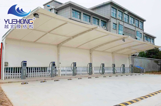 膜結構充電樁棚